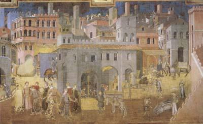Ambrogio Lorenzetti Life in the City (mk08) oil painting image